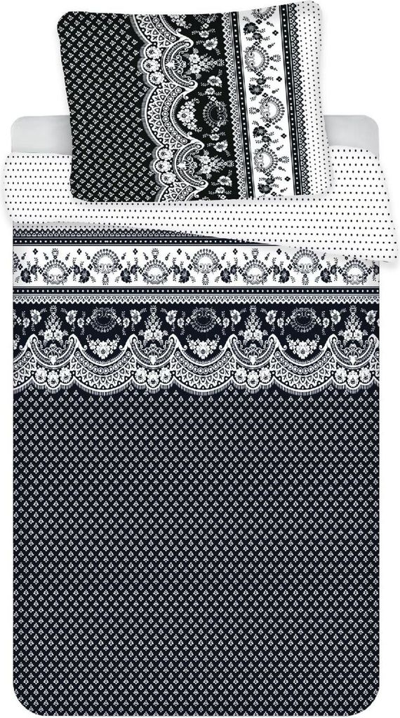 Bettwäscheset - Elegant gemustert in Schwarz & Weiß, 140 x Produktbild 