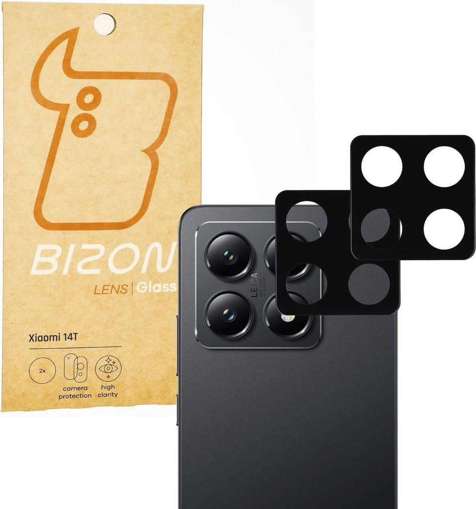 Szkło na aparat Bizon Glass Lens do Xiaomi 14T, 2 sztuki