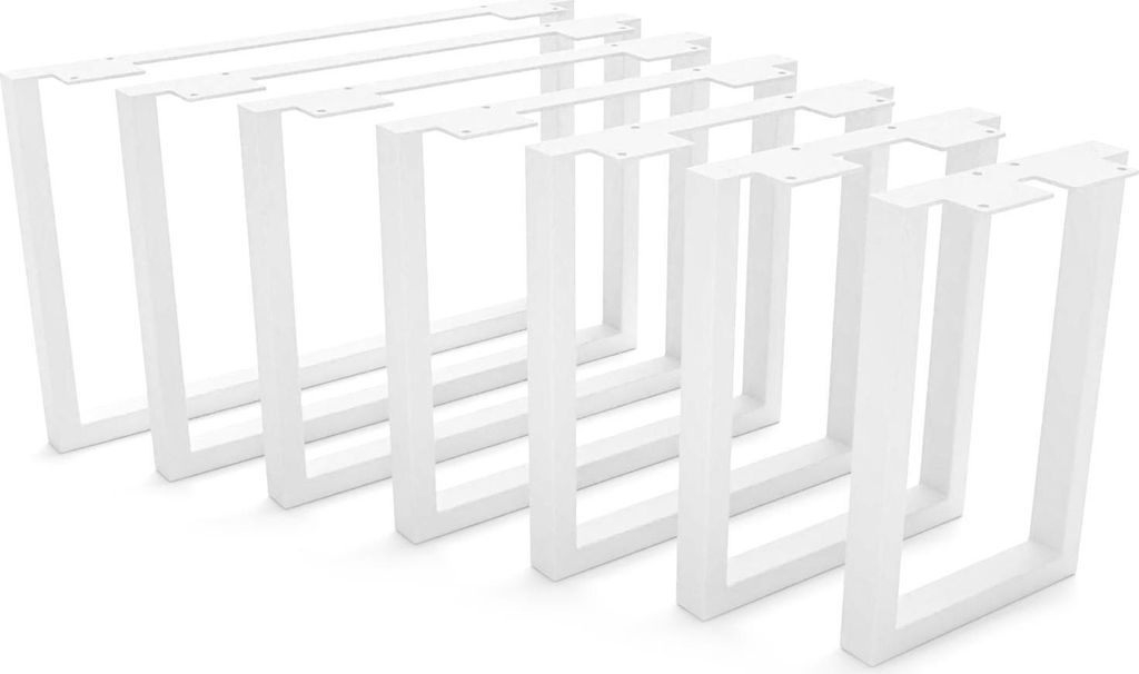 HEVVA - 30 cm hohe Möbelfüße GRAZ - 45 cm Tiefe, Weiß, 2er Set