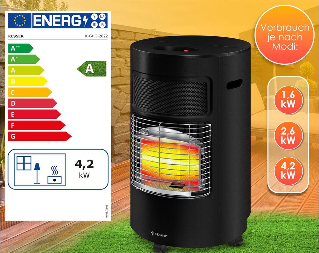 KESSER® Gasheizer Keramik 4200 Watt Gas Heizstrahler inkl. Produktbild 11