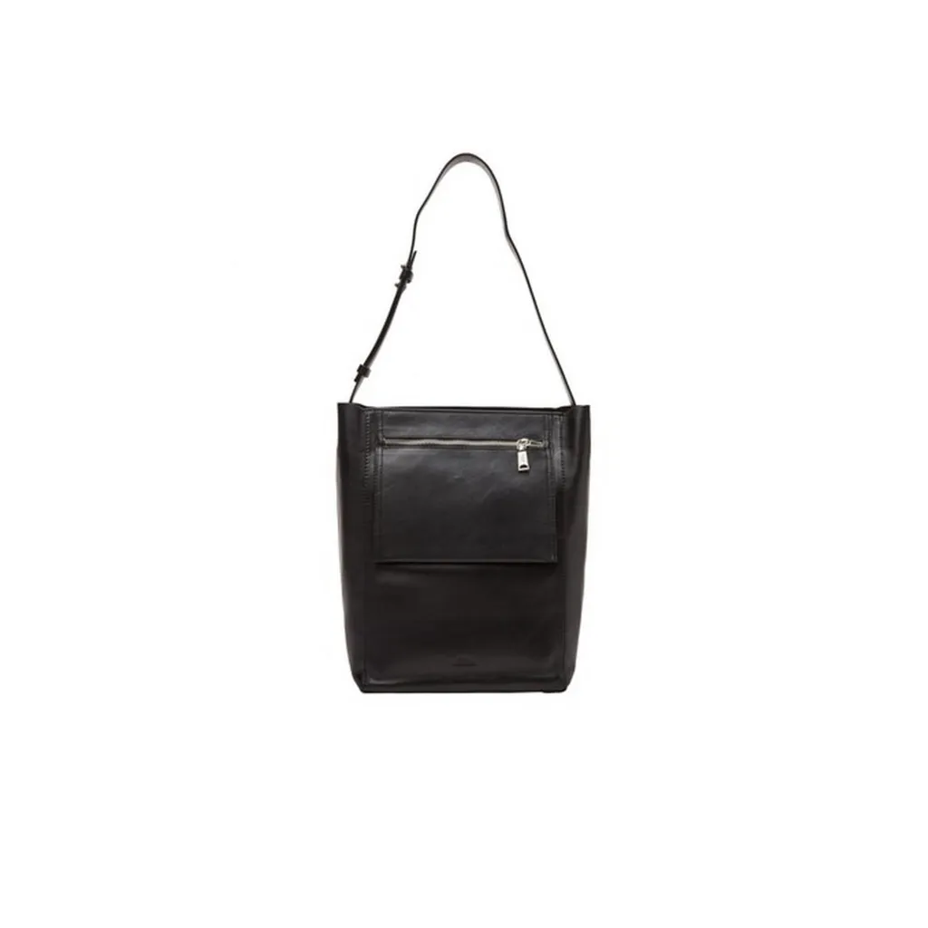 Sac Shopper s.Oliver en Cuir Souple Noir - Format Hobo Grande Capacité