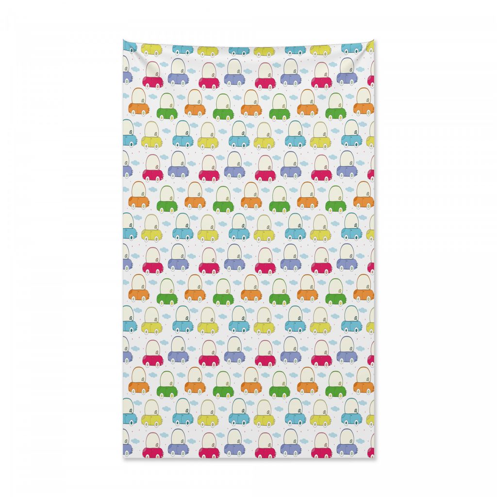 Abakuhaus Autos Wandteppich und Tagesdecke, Bunte Fahrten Boyhood aus Weiches Mikrofaser Stoff Kein Verblassen Klare Farben Waschbar, 140 x 230 cm,...