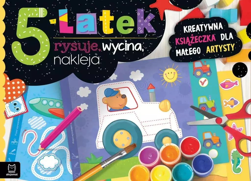 Livre de Coloriage et Exercices Préscolaires avec Stickers Inclus 5+
