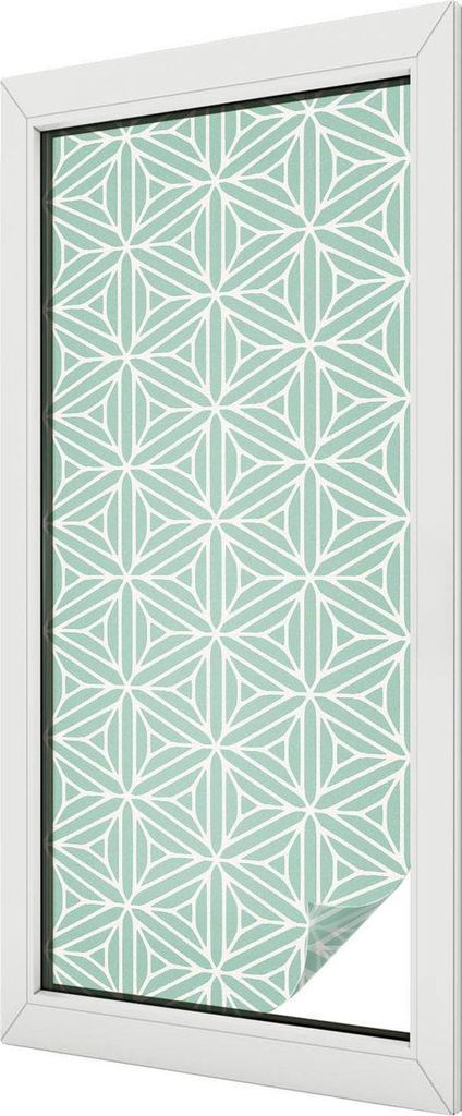 Buntglas Fensterfolie – 116x50 cm – Stained-Glass Design – blickdichte dekorative Sichtschutzfolie – selbstklebend, UV-Schutz – Harmonisc...