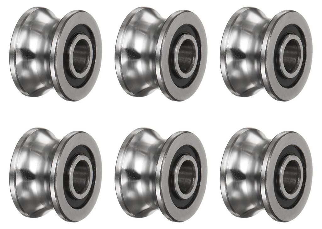 6 Stš¹ck SG22 Riemenscheibe U-Nut-Fš¹hrungslager 8x22,5x14,5 mm Umlenkrollen (GCr15) Chromstahl-Lager Rollenrad