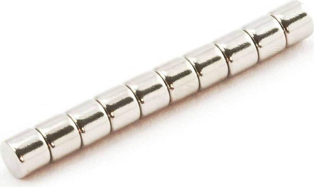 5 x Oblique Unique Neodym Magnet N38 ø 6 x 5 mm Produktbild 