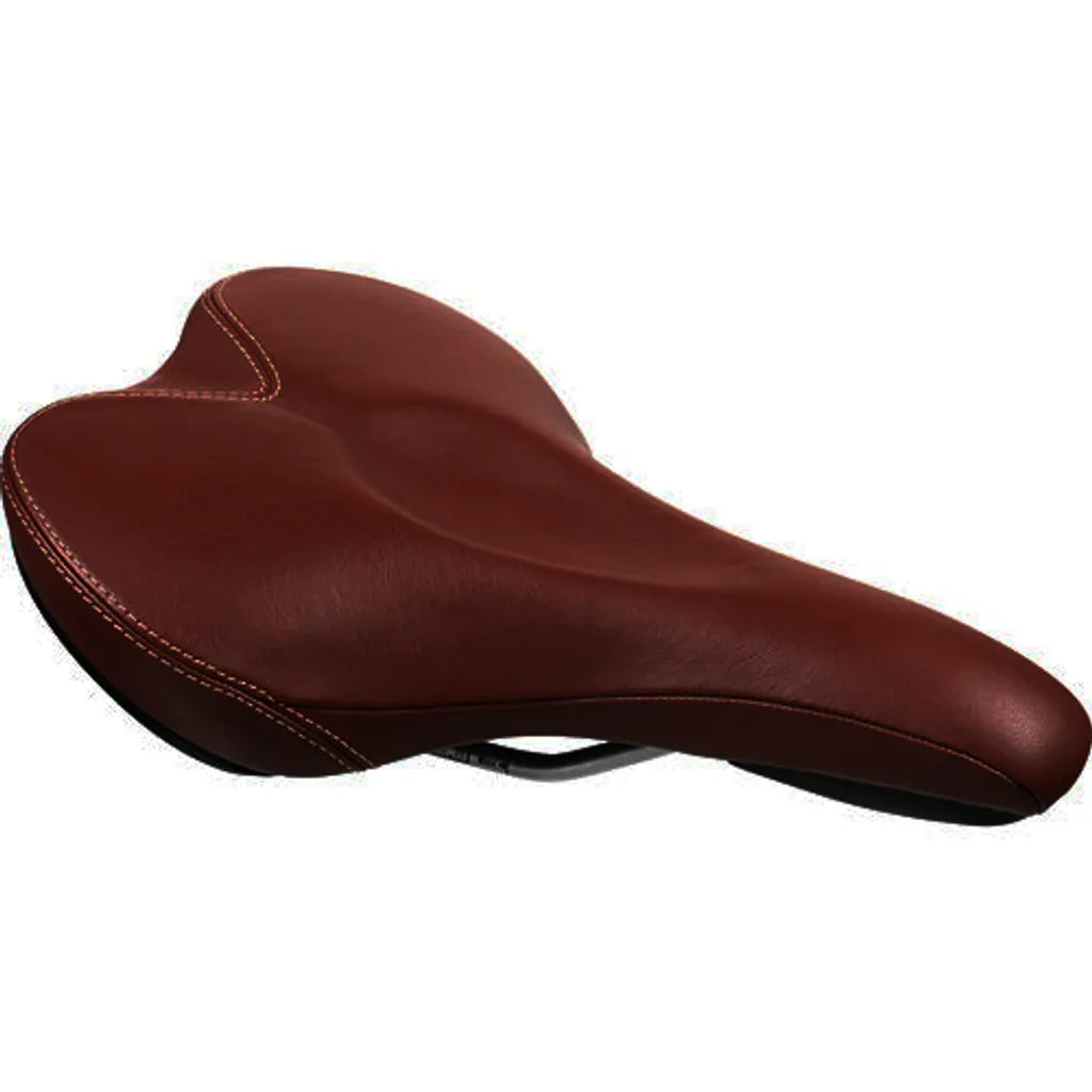 Selle de vélo Ergotec Comfort L Leader en cuir marron pour femmes