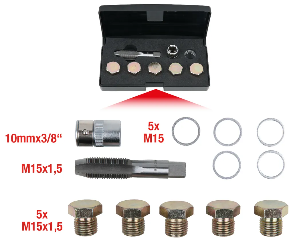 Réparer un Filetage de Carter Vidange M15 x 1,5 avec KS TOOLS 150.4925