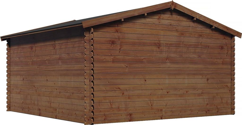 Braunes, autoklavbehandeltes Holzgartenhaus "Lormont" - 21,2 m² - 28 mm -