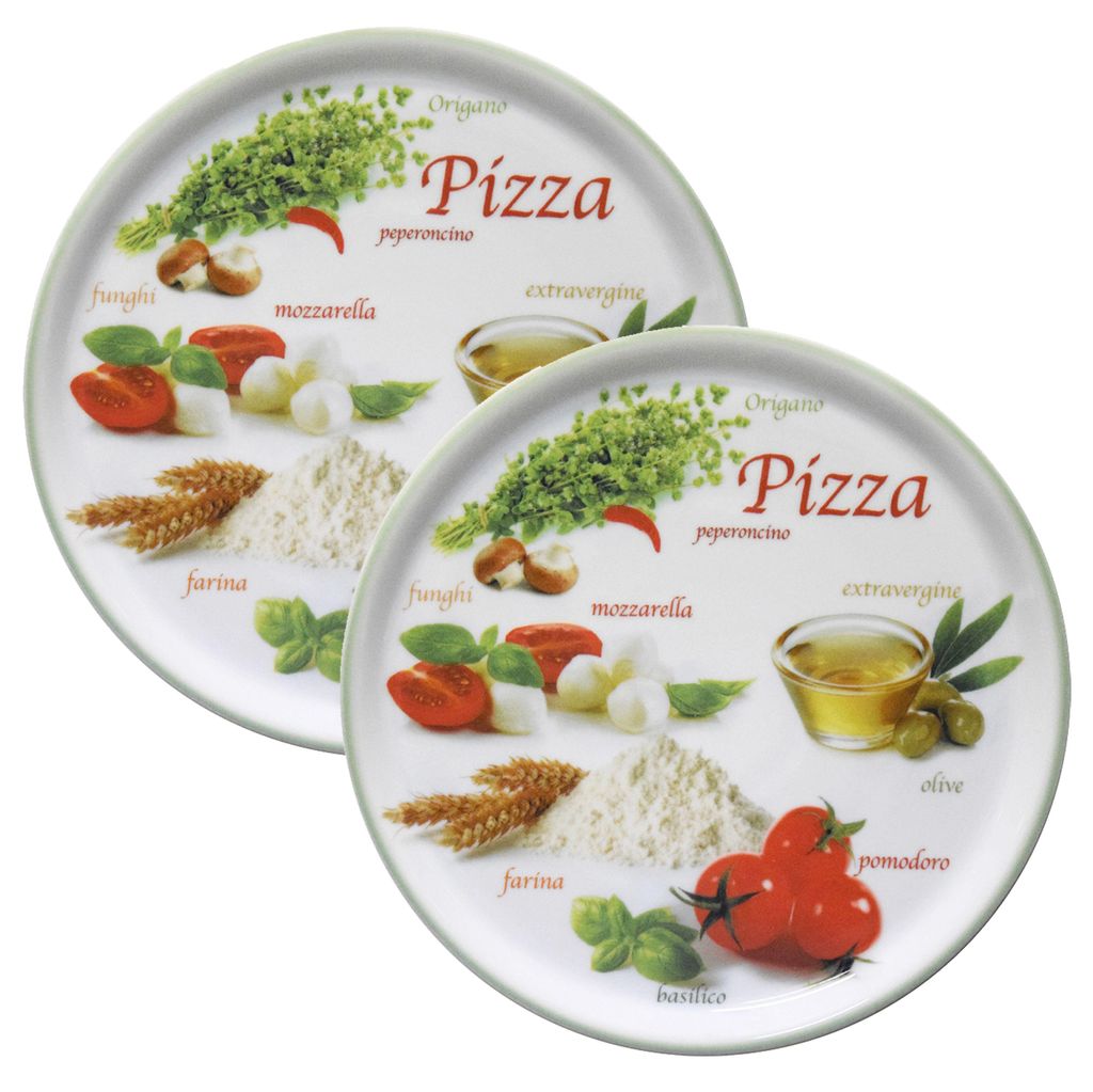 lot de 2 assiettes à pizza Napoli Green Ø 32 cm Plateau de Image du produit 