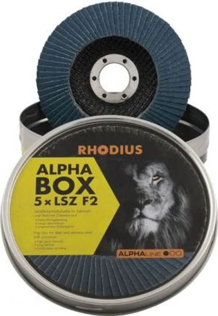 Rhodius LSZ F2 Box 115x22.23mm Grana 60 Acciaio Inox - Offerta 5 Pezzi