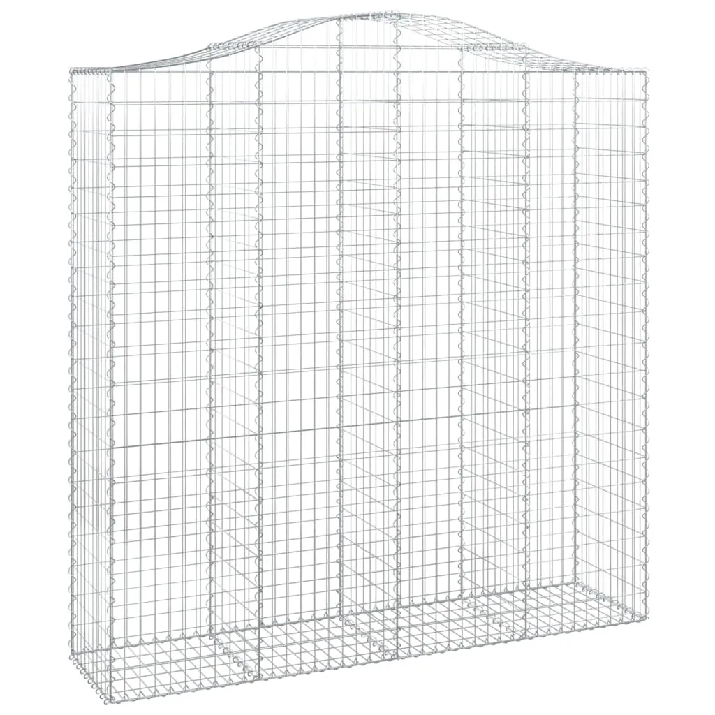 Arche de jardin en gabion 200x50 cm, clôture décorative fer galvanisé