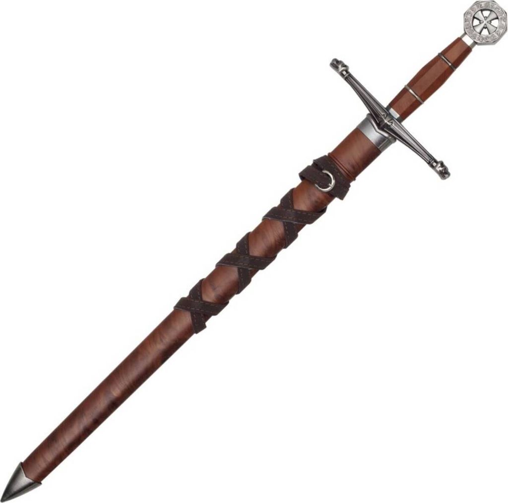 Braunes Deko Kurzschwert 56cm Templer mit Scheide Produktbild 