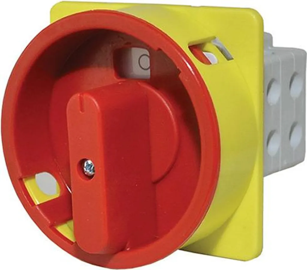 Commutateur rotatif 16A cadenassable avec bouton rouge sécurité IP40 T0-Ł