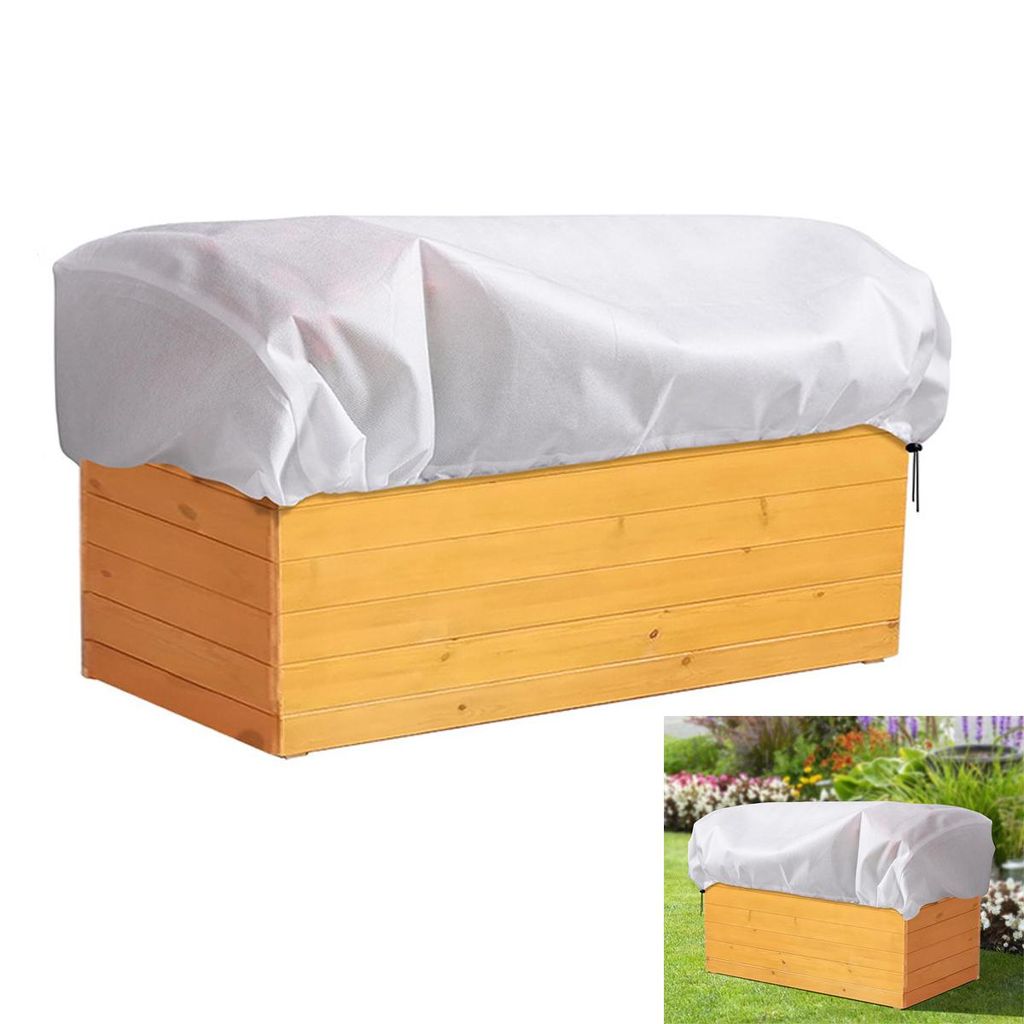 Rechteckige Pflanzkübel-Abdeckung, Frostschutzsack für Balkonpflanzen, Blumenkästen & Winterkübel, schützt vor Kälte und Frost (100×40×45 cm)