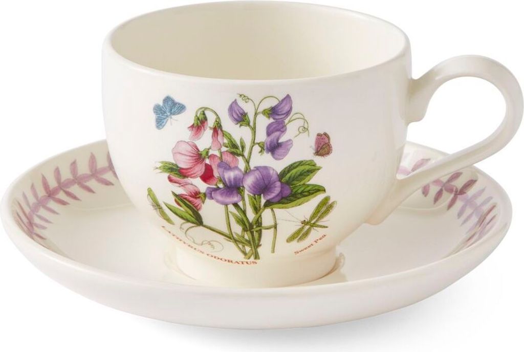 Portmeirion Keramik Tasse & Untertasse Botanic Garden Meadow Duftwicke