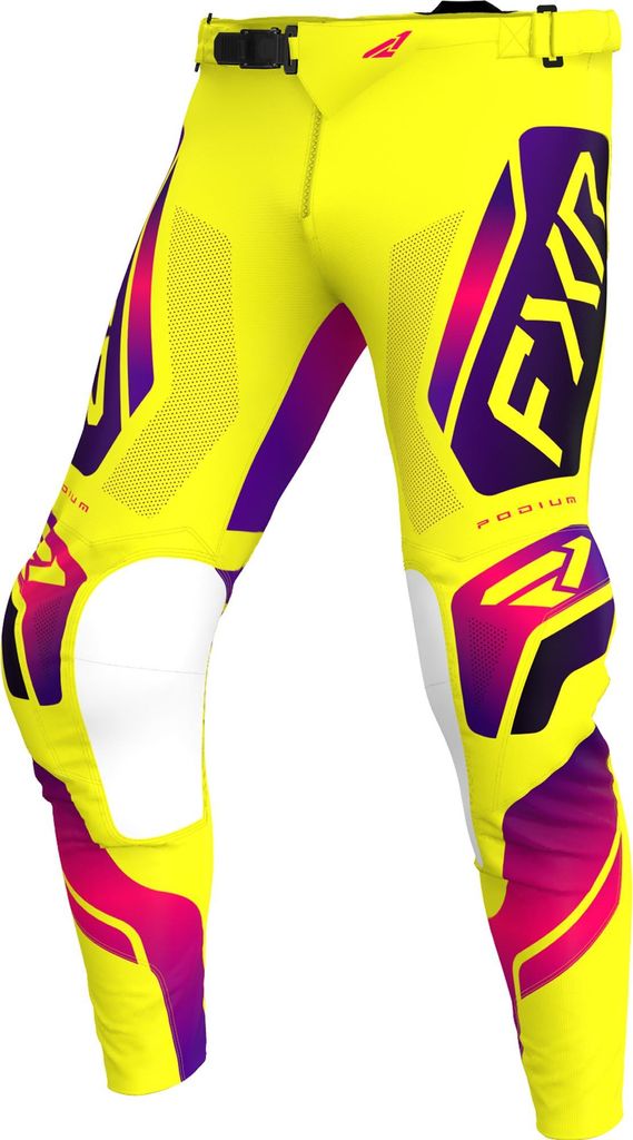 FXR Podium Relay Motocross Hose, schwarz/pink/gelb, 30
