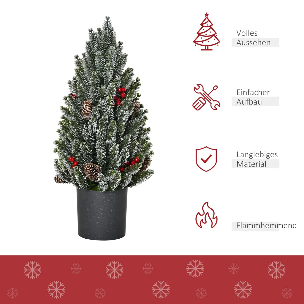 Sapin de Noël de Table Haute Densité 170 Branches PE Aspect Véritable - 4