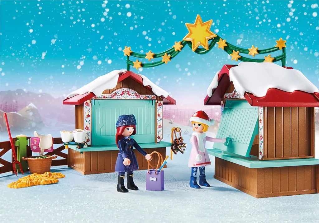 Cadeau Enfant PLAYMOBIL Spirit 70395 Marché de Noël pour jouer en hiver - 7