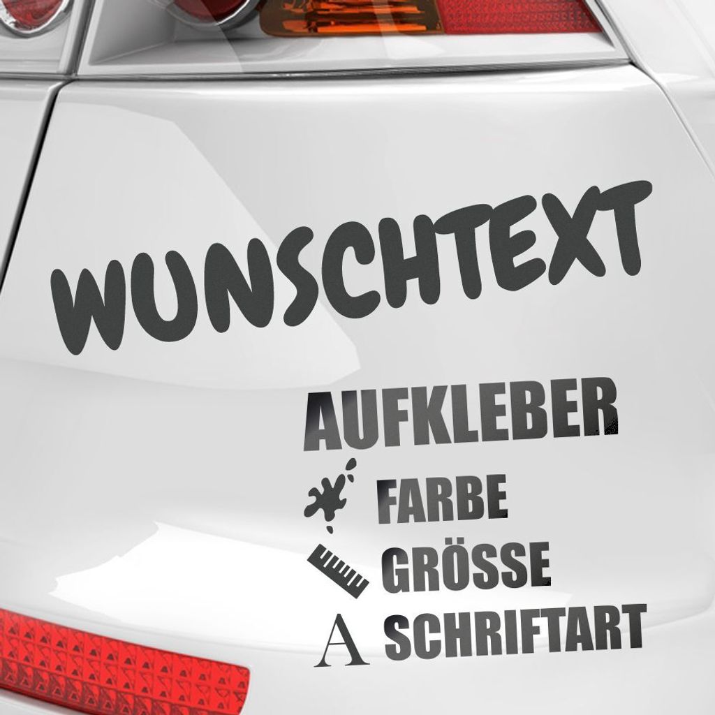Kiwistar - Autoaufkleber - Wunschtext Aufkleber Buchstaben Zahlen Schriftzug - Namen Spruch selber kleben und gestalten - Aufkleber für Auto Kfz F...
