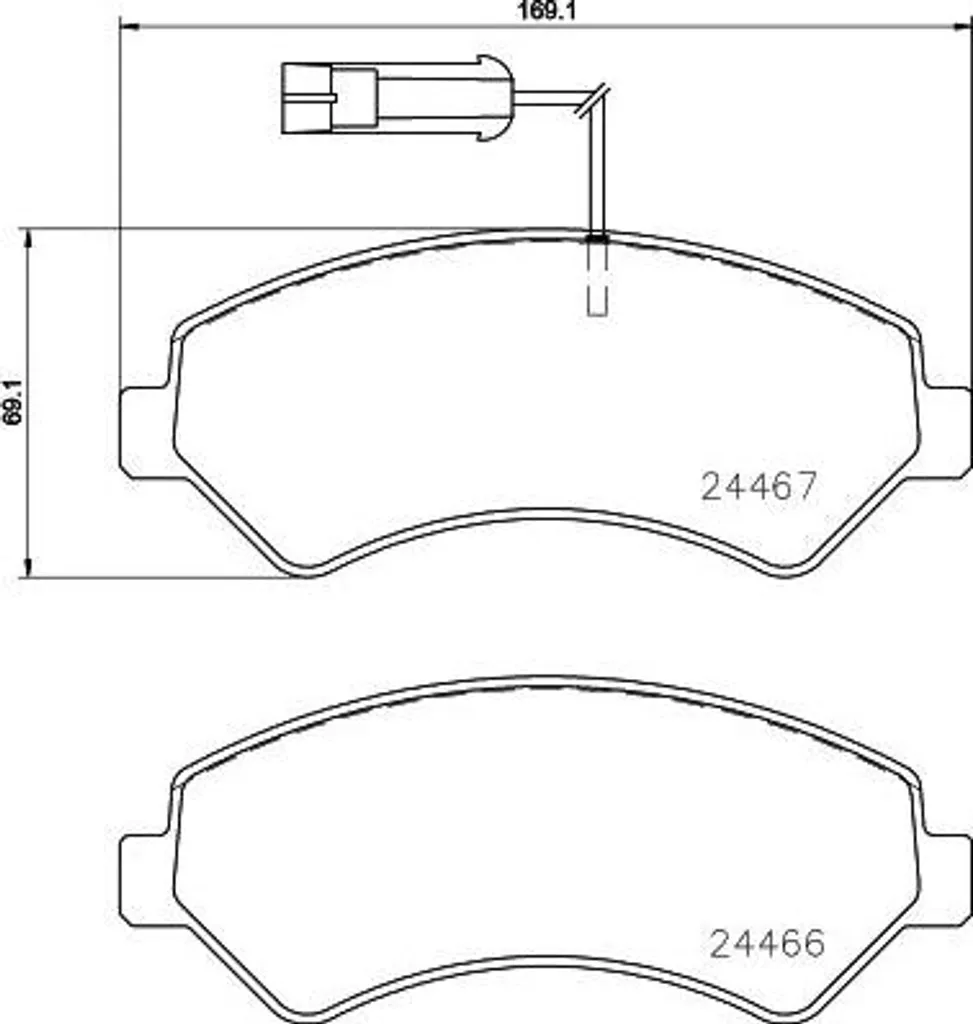 Jeu de plaquettes de frein pour Ducato BREMBO P 23 161 haute qualité