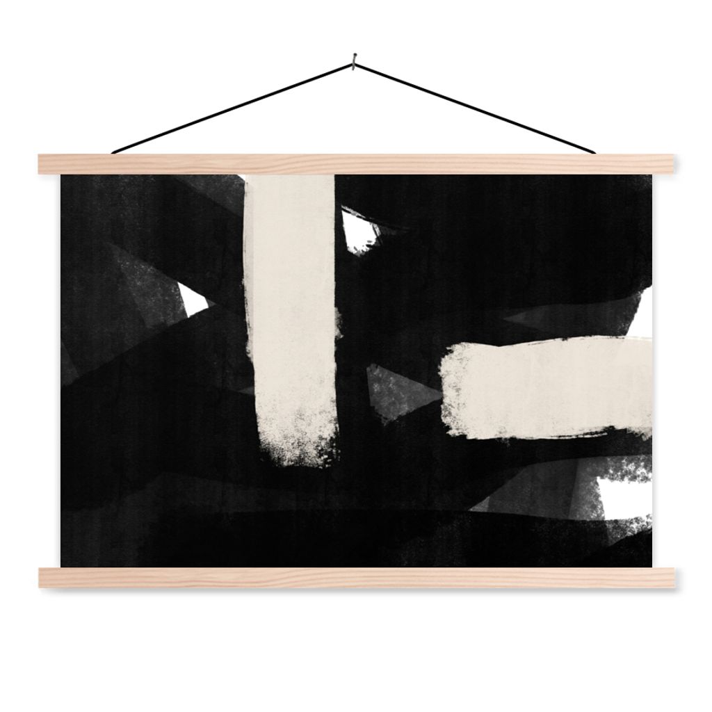 MuchoWow Textilposter Abstrakt - Pastell - Minimalismus 60x40 cm mit holzfarbenen Rahmen - Bilder