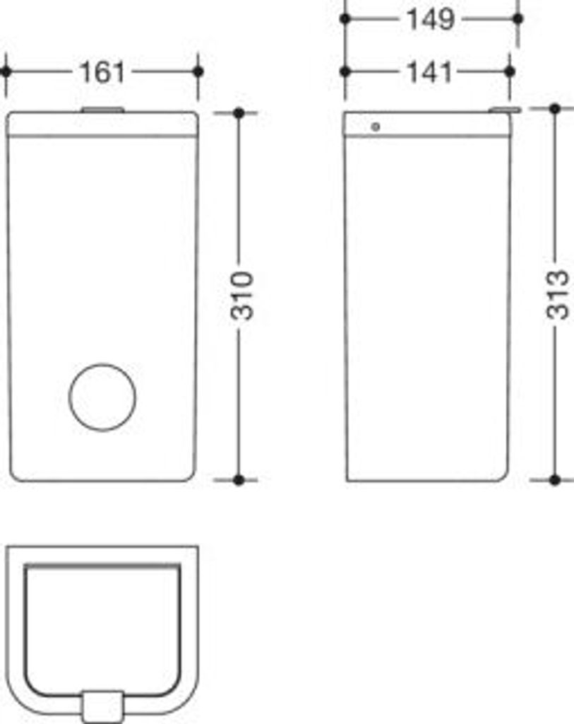 HEWI 950.13.203 Waschtisch S-Form, modular