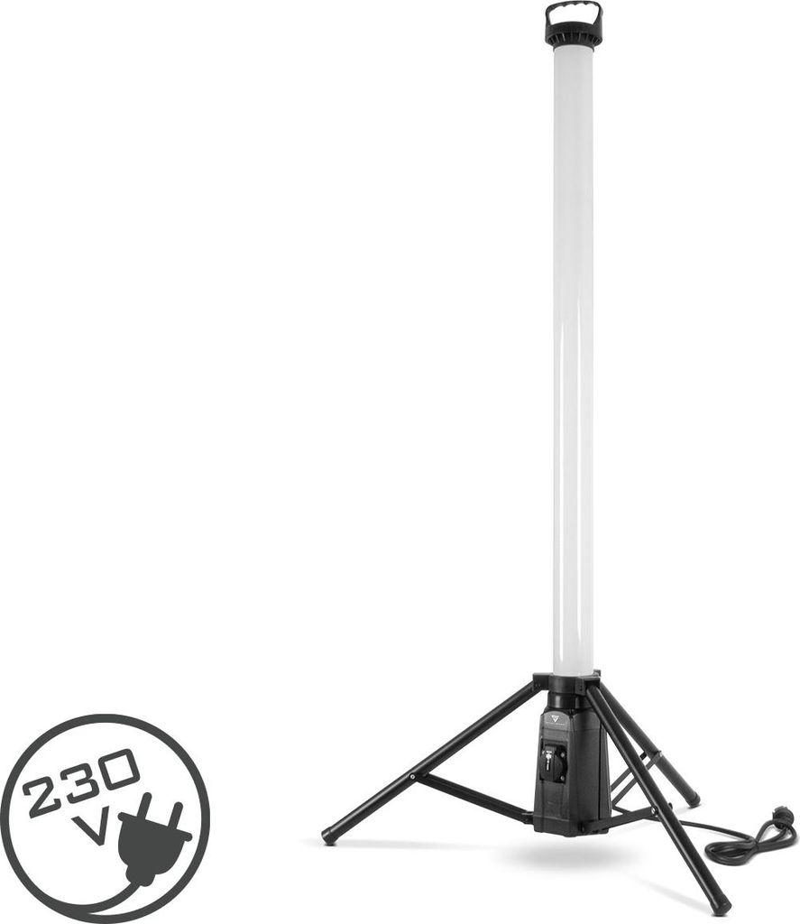STAHLWERK LED-Baustrahler 100 Watt 360° Arbeitsleuchte 7500 lm mit Stativ
