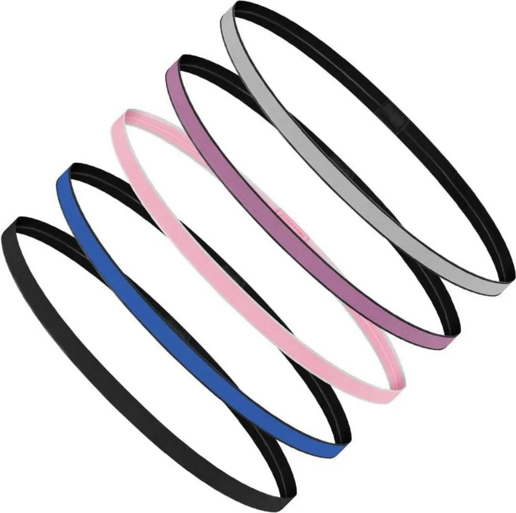 Bandeaux sportifs lot de 5 pièces élastiques et antidérapants multicolore