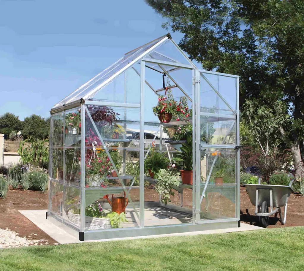 Serre Harmony 2.3m² Argent Palram 701634 en polycarbonate rigide