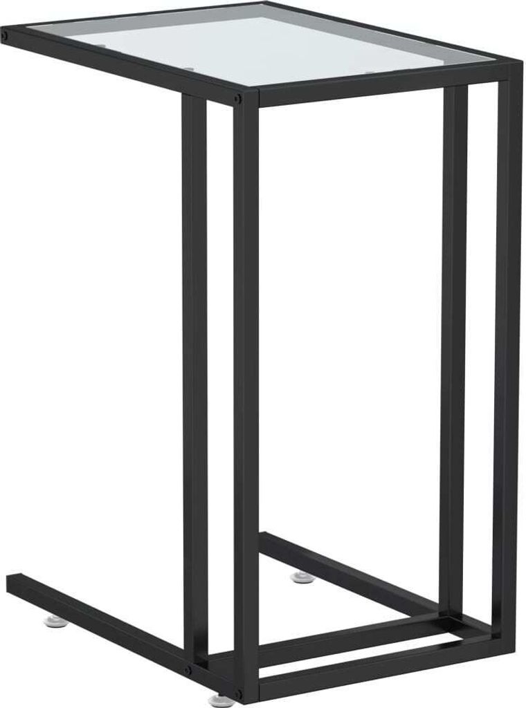 vidaXL Computer-Beistelltisch Transparent 50x35x65 cm Hartglas