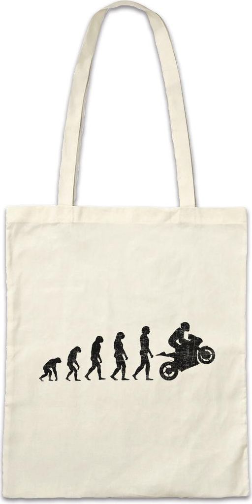 Urban Backwoods Motorcycle Evolution, Stofftasche, Farbe: Beige