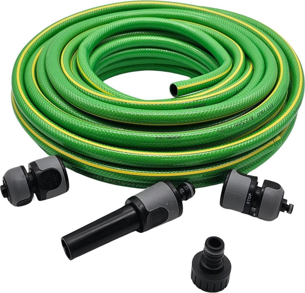 Bambelaa! Gartenschlauch 1/2 Zoll Wasserschlauch 20m Mit Anschluss Set Schlauch Düse Für Gartenbewässerung
