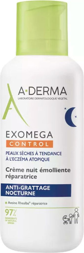 A-Derma, Exomega Control, Emolliens, Nacht, Sahne, Für das Produktbild 