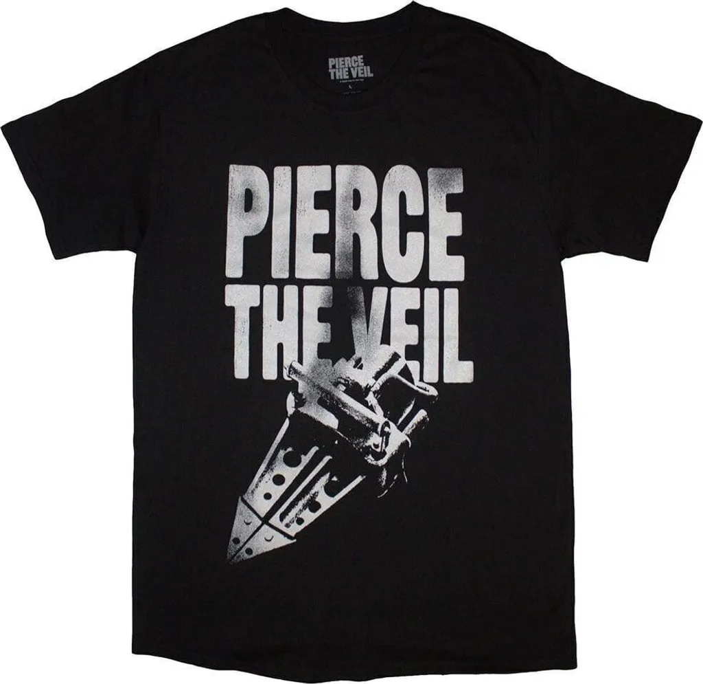 T-shirt Pierce The Veil noir à col rond en taille S style vêtement de concert