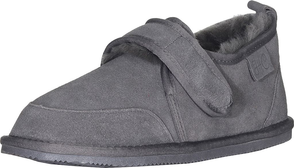 Herren Hausschuh mit Klettverschluss 2 Farben TPR Sohle