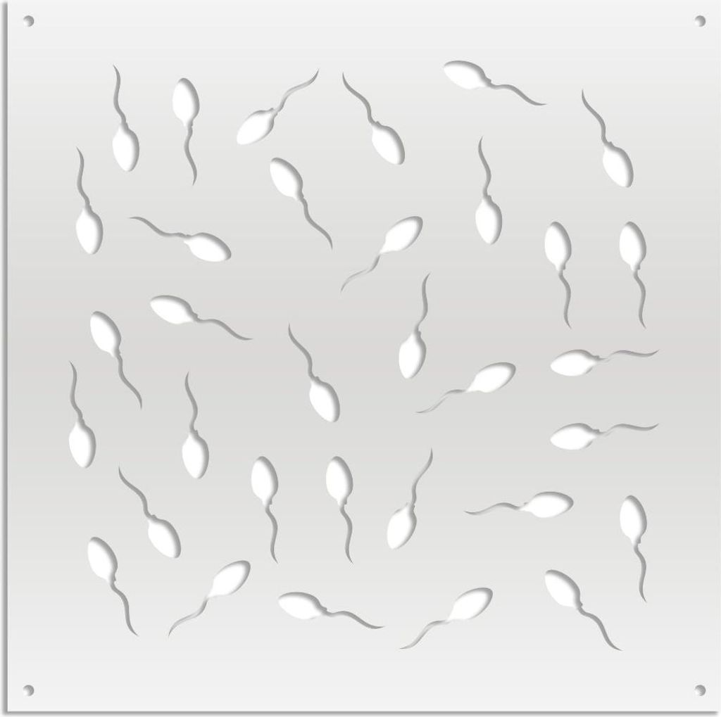 MAYBE LIFE – Perforiertes PVC–Panel – Sonnenschutz 73x73 cm weiß