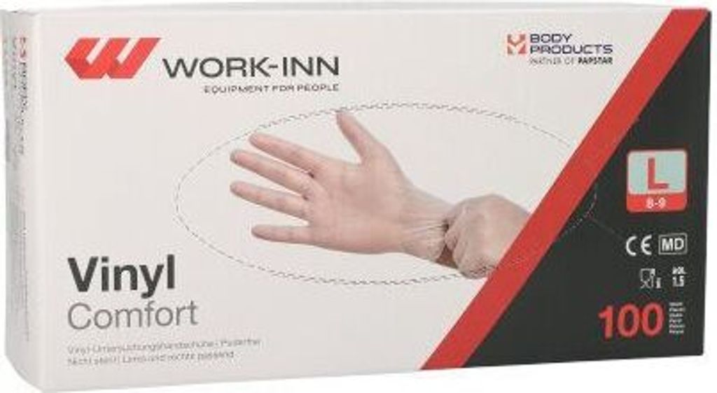 1000 "WORK-INN/PS" Handschuhe, Vinyl puderfrei "Comfort" Produktbild 