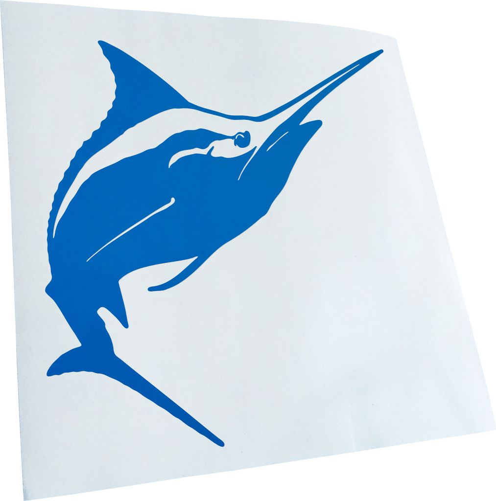 hauptsachebeklebt Kiwistar - Autoaufkleber - Schwertfisch Swordfish Heckscheibe - Aufkleber für Auto Kfz Fahrrad, LKW, Truck Mofa