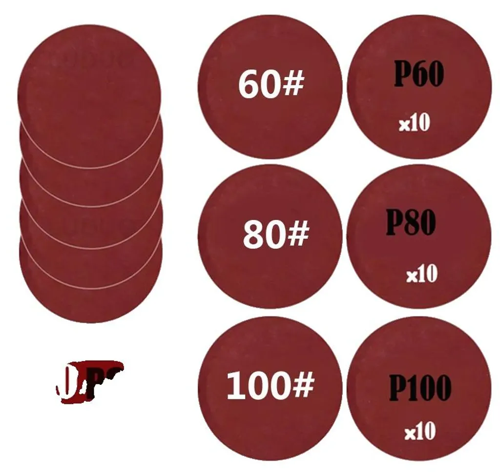 Disques de sablage 125 mm multi-matériaux, assortiment 30 pièces G60-100