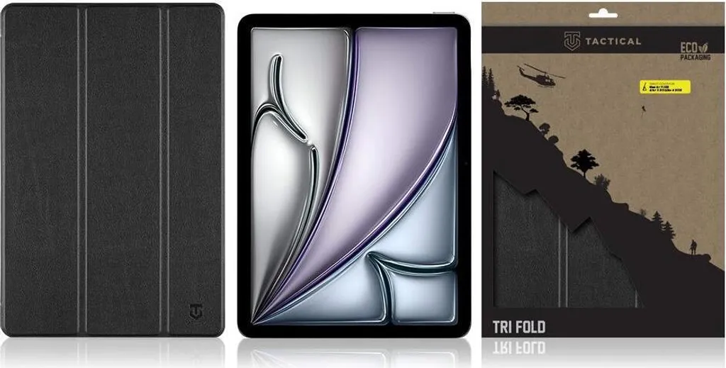 Custodia iPad Air 11 Tri Fold Nera - Perfetta per Appunti e Netflix - 3
