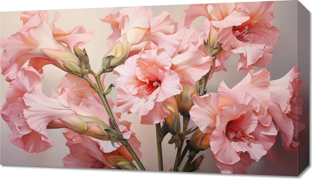 Tableau pour Salon Symphonie Florale 70x40 - Ambiance Nature et Zen