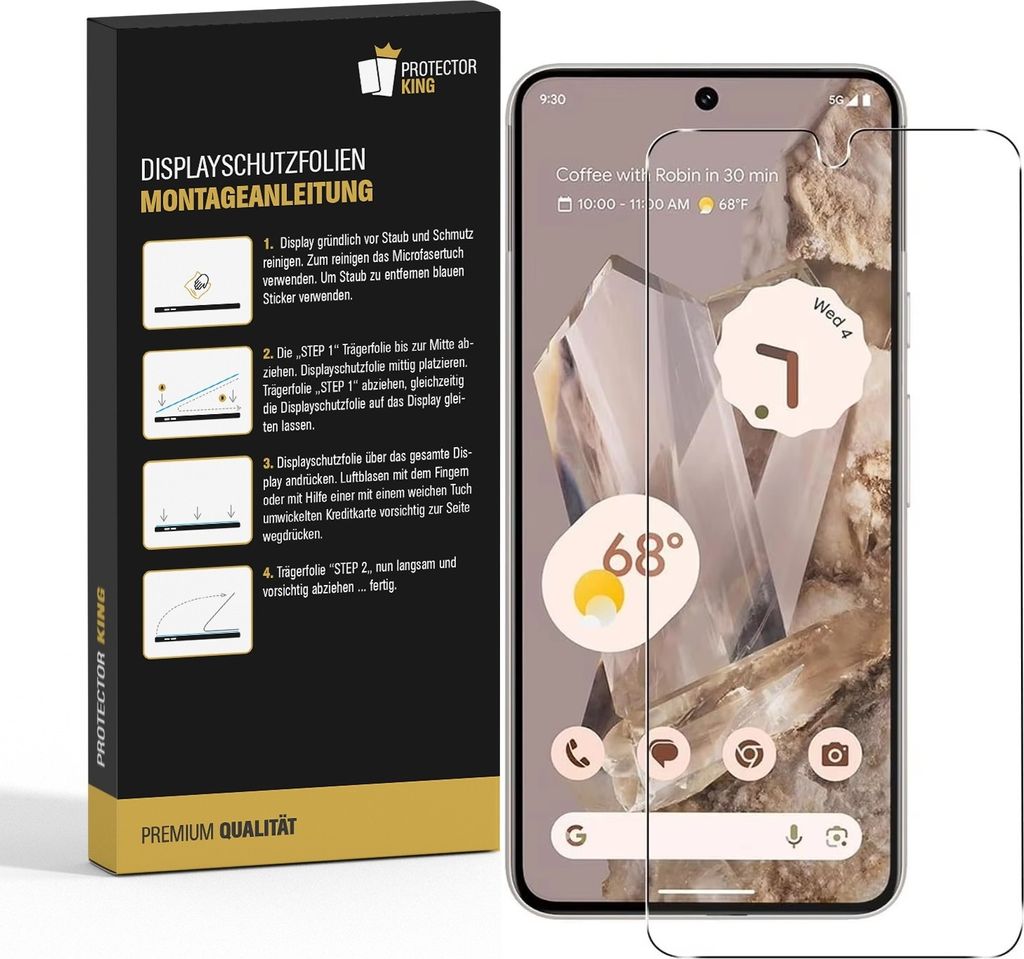 3x Flexibles 9H Panzerglas für Google Pixel 8 HD KLAR Displayschutz Schutzfolie Schutzglas Panzerfolie Screen-Protector Anti-Shock Anti-Bruch Anti...