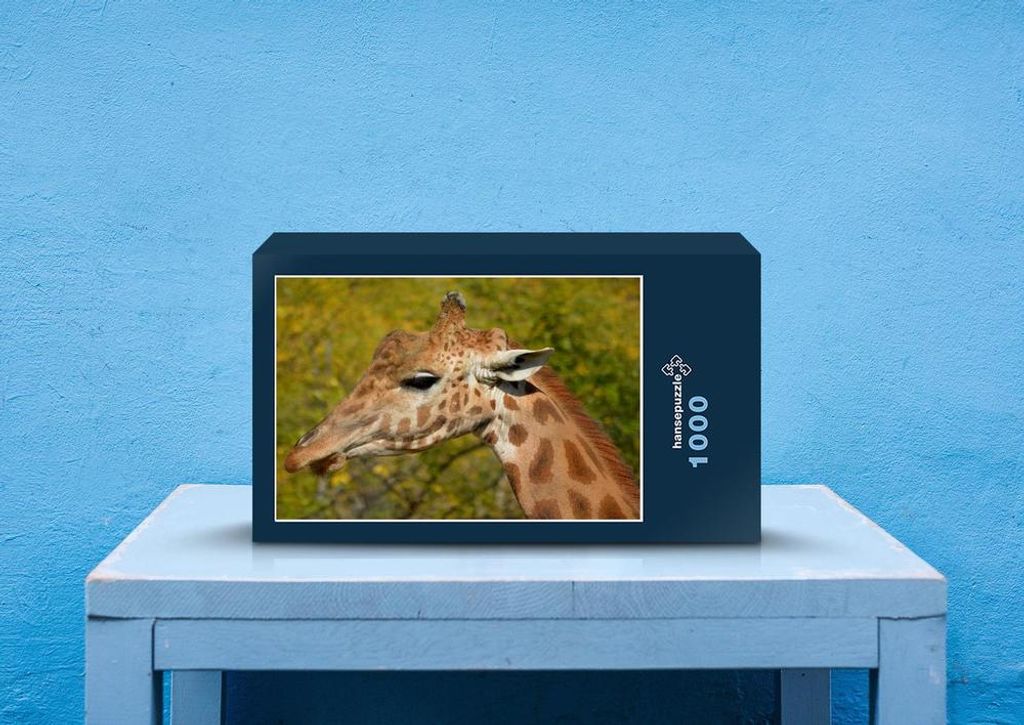 hansepuzzle 78574 - Giraffe Puzzle, 1000 Teile, Natur, 60,0 x 46,0cm mit hochwertiger Aufbewahrung, Kartonbox und wiederverschließbarem Beutel