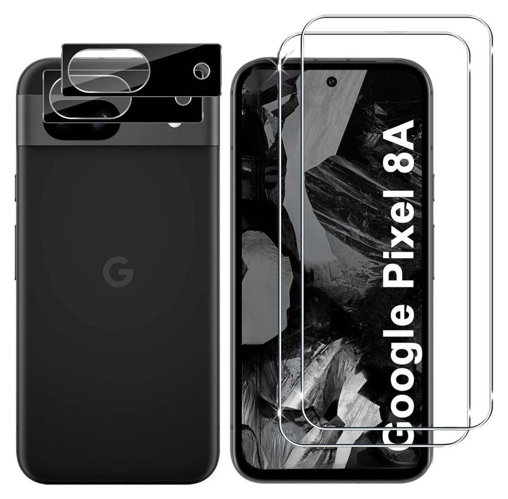 2X Schutzglas für Google Pixel 8A Panzerfolie Display Kamera Full 9H