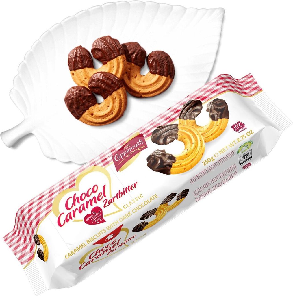 Coppenrath Classic Choco Caramel Zartbitter Gebäck 250g Produktbild 