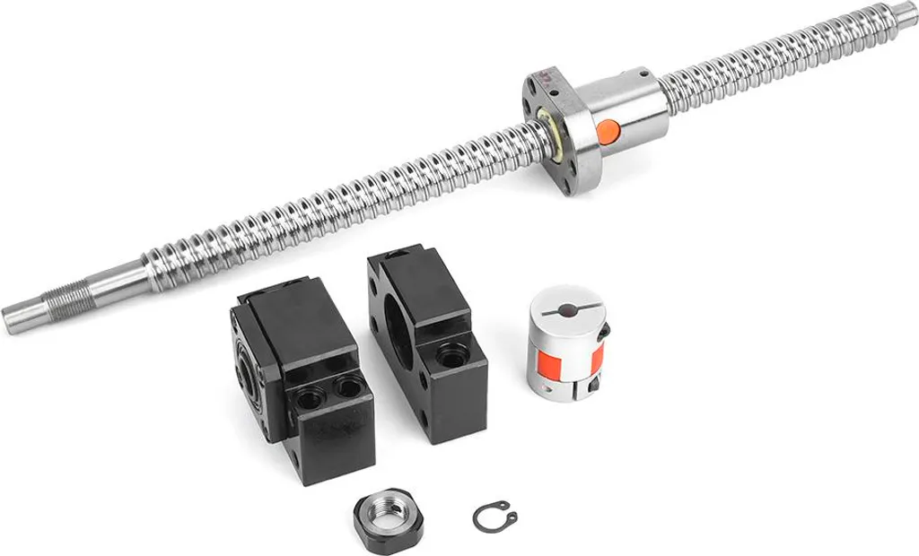 Vis à Billes SFU1605 360mm avec Écrou BK12 BF12 et Accouplement 6.35x10