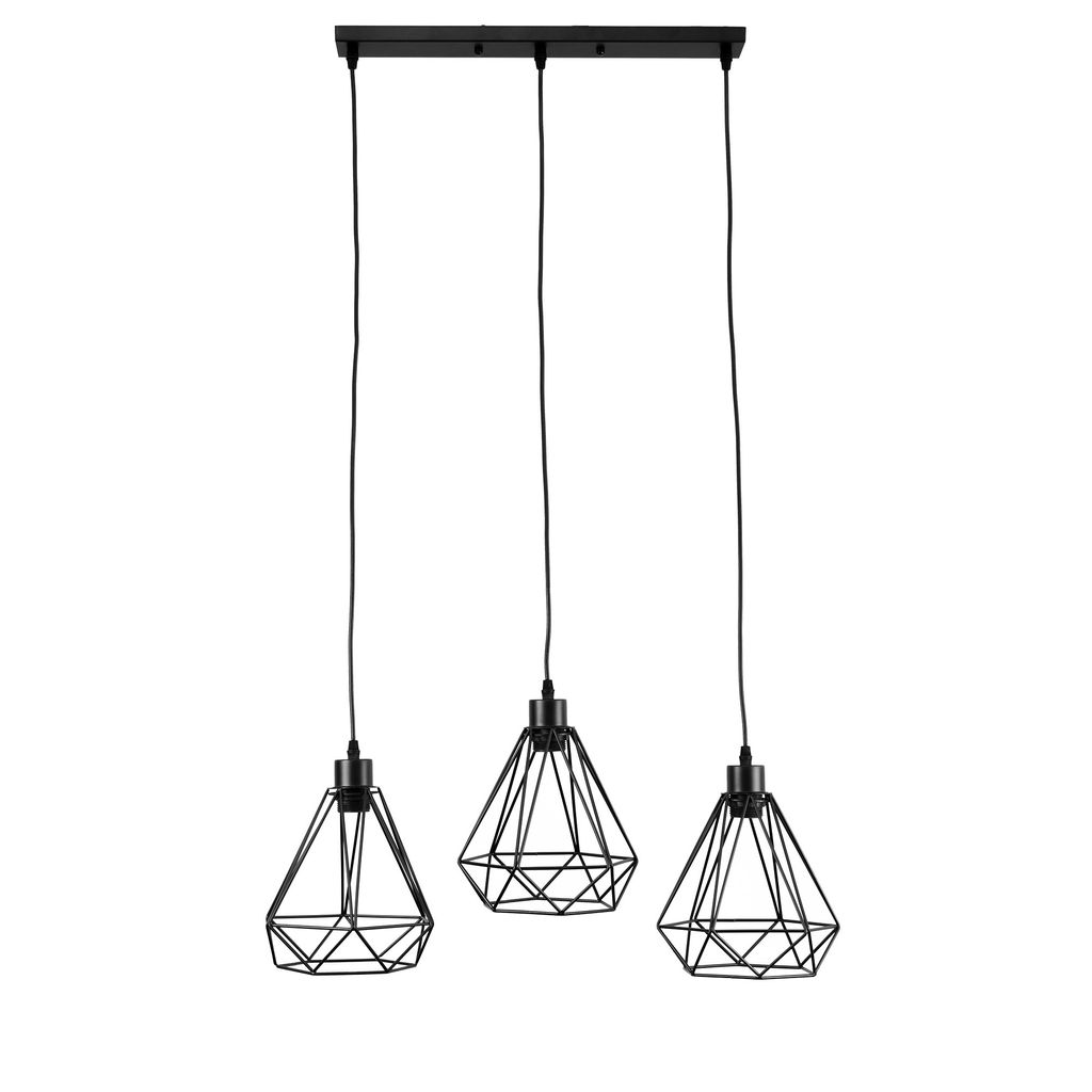 Suspension Plafonnier ALAMBRA SORO 3xE27 noir EDO777195 EDO Image du produit 