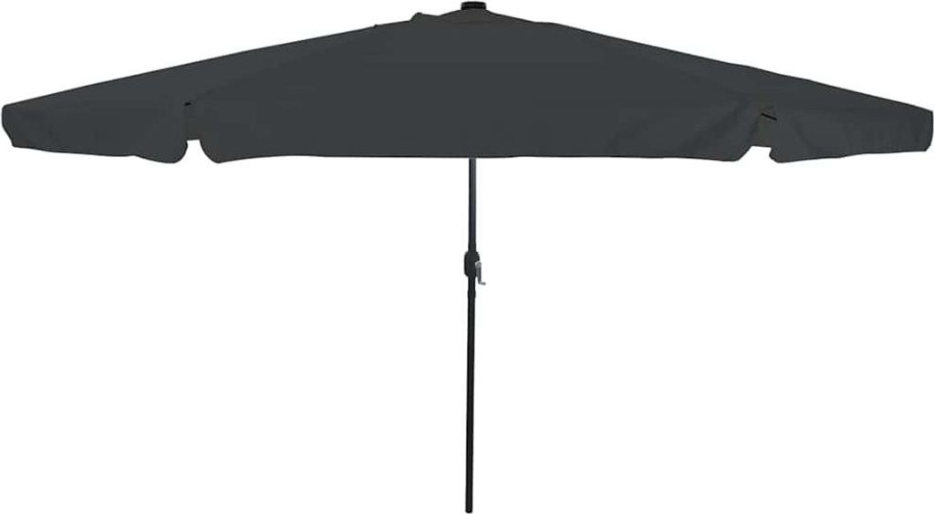 Schlichtes Gartenparasol Anthrazit und Schwarz 395 x 395 x 245 cm - Sonnenschirme DE8686571 1parcel