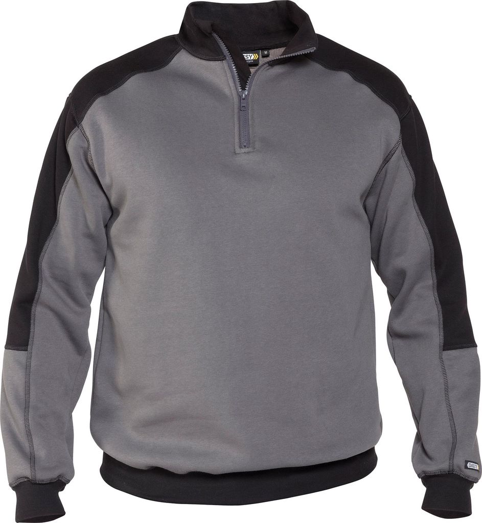 DASSY Basiel Zweifarbiges Sweatshirt ZEMENTGRAU/SCHWARZ Gr.S Länge: STANDARD